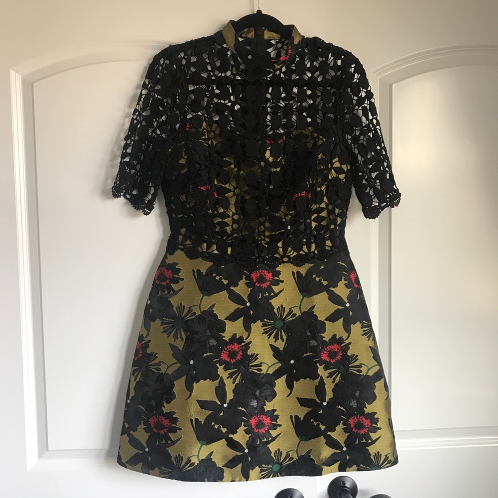 Brocade & Lace Dress